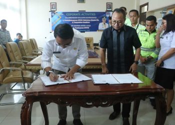 Bupati Tandatangani Penyerahan NPHD Pelabuhan Khusus Jiko dari PT J Resources