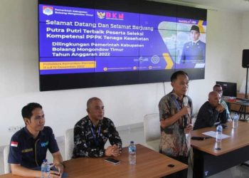 Sekda Boltim Buka Pelaksanaan Seleksi Calon PPPK Nakes