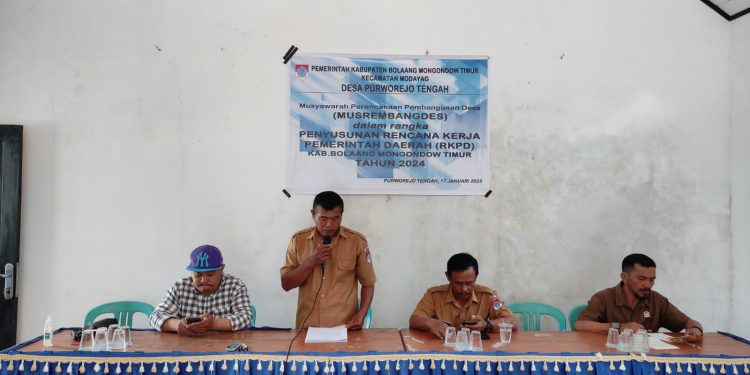 Pemdes Purworejo Tengah Gelar Musrenbangdes Penyusunan RKPD TA 2024