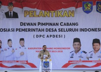 Lantik Pengurus DPC APDESI Bolmong Periode 2023-2028, Bupati Limi Beri Pesan Ini