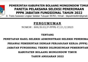 Ini Nama-nama Calon PPPK JF Teknis 2022 yang Lulus Seleksi Administrasi
