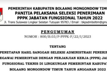 Pansel Umumkan Hasil Sanggah Seleksi Penerimaan PPPK Teknis Boltim