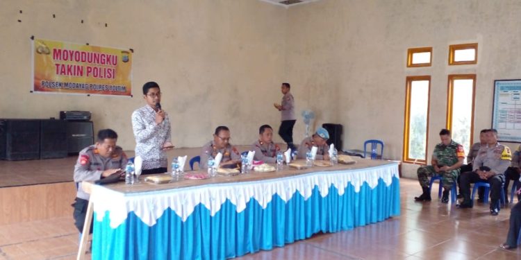 Gelar Jumat Curhat di Desa Liberia, Pemdes Ucapkan Terima Kasih kepada Polres Boltim dan Polsek Modayag