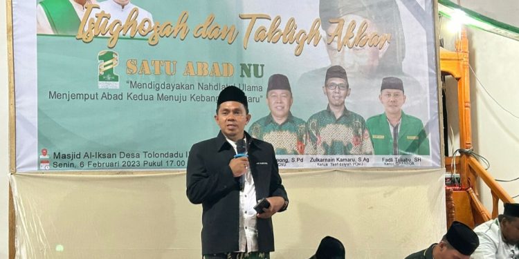 Satu Abad NU, Assisten III Pemda Bolsel Hadiri Istighosah dan Tabligh Akbar di Mesjid Al-Ikhsan Tolondadu II