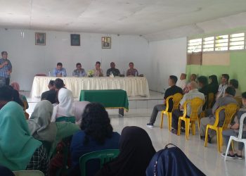 Pemdes Purworejo Tengah Hadiri Sertijab Camat Modayag