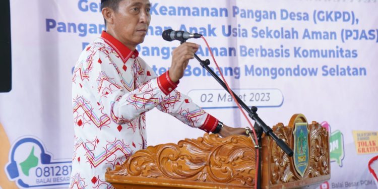 Bupati Bolsel Buka Kegiatan Advokasi Lintas Sektor Program Prioritas Nasional Keamanan Pangan Tahun 2023