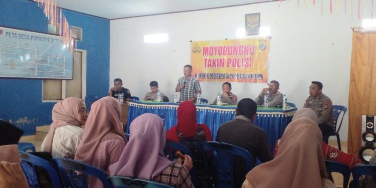 Gelar Jumat Curhat, Pemdes Purworejo Tengah Ucapkan Terima Kasih kepada Polsek Modayag