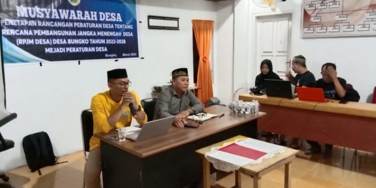 Pemdes Bungko Gelar Musdes Penetapan Ranperdes RPJM Desa Tahun 2022-2028