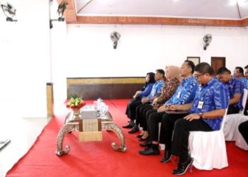 Wali Kota Tatong Bara Ikut Entry Meeting bersama BPK RI Perwakilan Sulut Secara Virtual