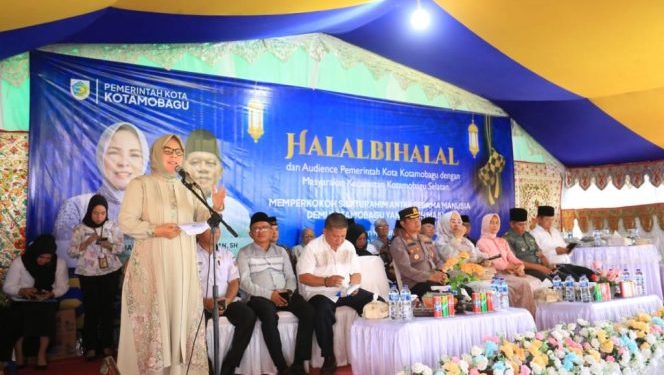 Wali Kota Tatong Bara Hadiri Halal Bihalal di Komobagu Selatan