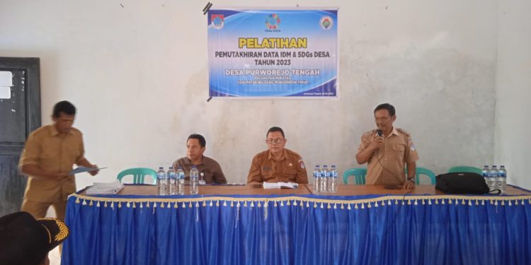 Pemdes Purworejo Tengah Gelar Pelatihan Pemuktahiran Data IDM dan SDGs