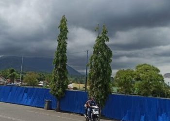 Pengerjaan Proyek di Alun-alun Boki Hotinimbang Kotamobagu Dilanjutkan Tahun Ini