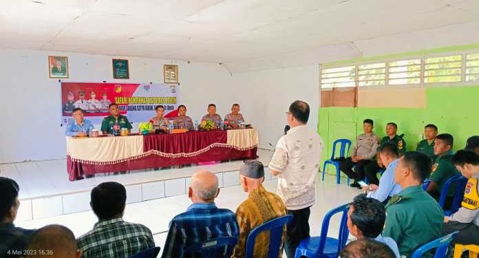 Pemdes Sumber Rejo Hadiri Jumat Curhat Polri di BPU Kecamatan Modayag