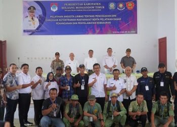 Bupati Boltim Hadiri Pelatihan Anggota Linmas