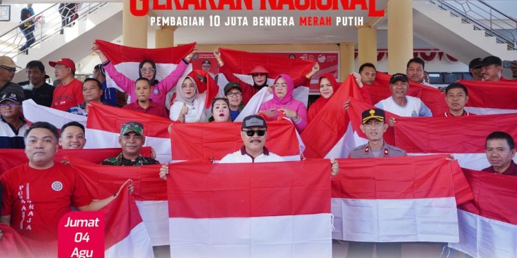 Bupati Limi Canangkan Gerakan Pembagian Bendera Merah Putih