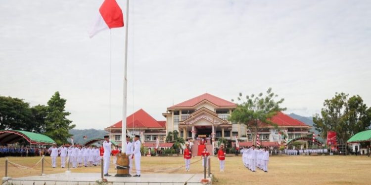 Pemkab Bolmong Sukses Gelar Upacara Peringatan HUT RI ke-78