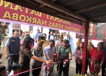 Polres Bolmong Launching Kampung Bebas Narkoba dan Miras