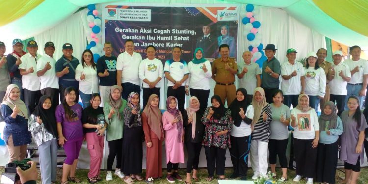 Bupati Boltim Hadiri Gerakan Aksi Cegah Stunting, Gerakan Ibu Hamil Sehat dan Jambore Kader di Lapangan Arjuna Purworejo