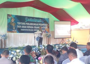 Mama Icat Hadiri Sosialisasi Perlindungan Perempuan dan Anak kepada Orang Tua Siswa di Kecamatan Modayag