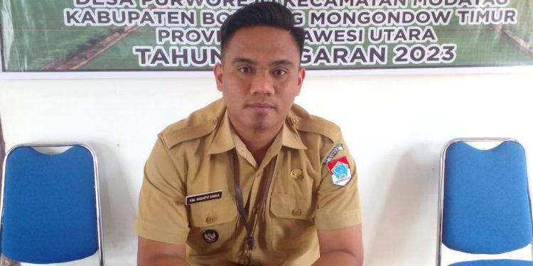 Sangadi Purworejo Imbau Masyarakat Manfaatkan Perekaman E-KTP di Kantor Camat Modayag