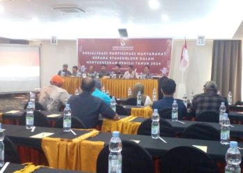 KPU Boltim Gelar Sosialisasi Partisipasi Masyarakat kepada Stakeholder dalam Menyukseskan Pemilu 2024