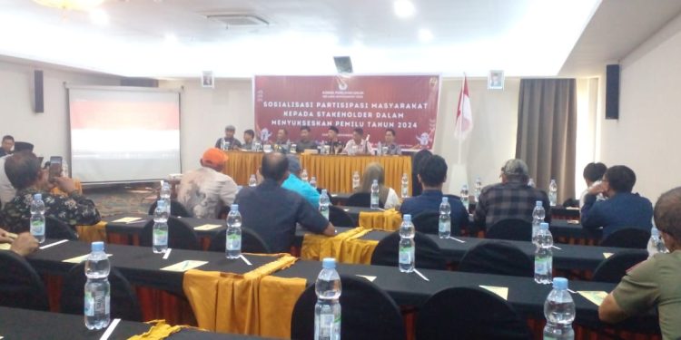 KPU Boltim Gelar Sosialisasi Partisipasi Masyarakat kepada Stakeholder dalam Menyukseskan Pemilu 2024