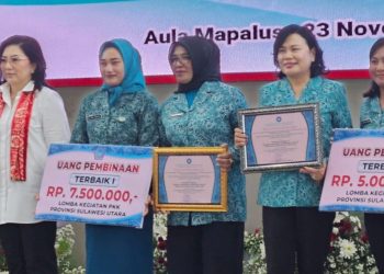 Desa Solimandungan Dua Terbaik I pada Lomba Aku Hatinya PKK Tingkat Provinsi Sulut