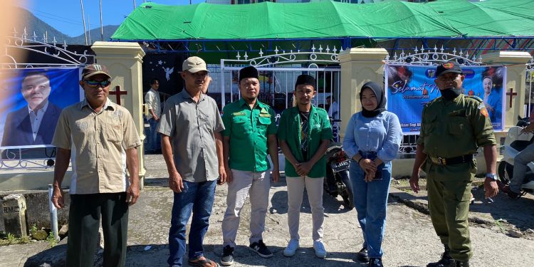 Pemdes Modayag II Bersama GP Ansor Boltim Lakukan Giat Penjagaan Ibadah Natal di GMIBM Modayag