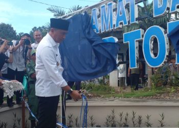 SSM Resmikan Gerbang Perbatasan Kabupaten Boltim-Kota Kotamobagu