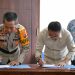 Bupati SSM Bersama Kapolres Boltim Tandatangani NPHD Pengamanan Pilkada 2024