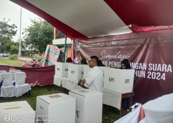 Pemilu Kian Dekat, KPU Bolmong Gelar Simulasi Pemungutan Suara