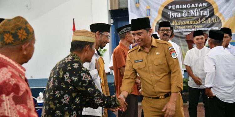 Hadiri Peringatan Isra Miraj Nabi Muhammad SAW 1445 Hijriah, SSM Doakan Pemilu 2024 di Boltim Dijauhkan dari Perseteruan