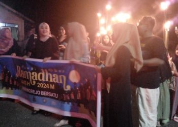 Sambut Ramadhan 1445 Hijriah, Pemdes Purworejo Bersama Masyarakat Gelar Pawai Obor