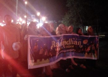 Sambut Ramadhan 1445 Hijriah, Pemdes Sumber Rejo Bersama Masyarakat Gelar Pawai Obor