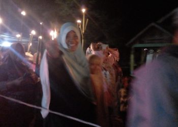 Sambut Bulan Suci, Pemdes Purworejo Timur Bersama Masyarakat Gelar Pawai Obor