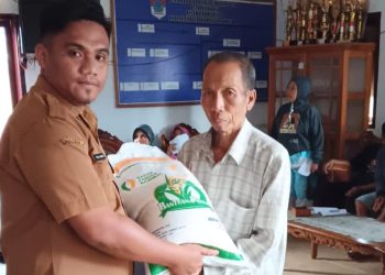 Jelang Bulan Penuh Berkah, Pemdes Purworejo Salurkan Bantuan Pangan Beras Tahap II
