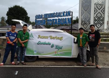 Di Bulan Penuh Berkah, GP Ansor PAC Modayag Barat Berbagi Sembako dan Takjil