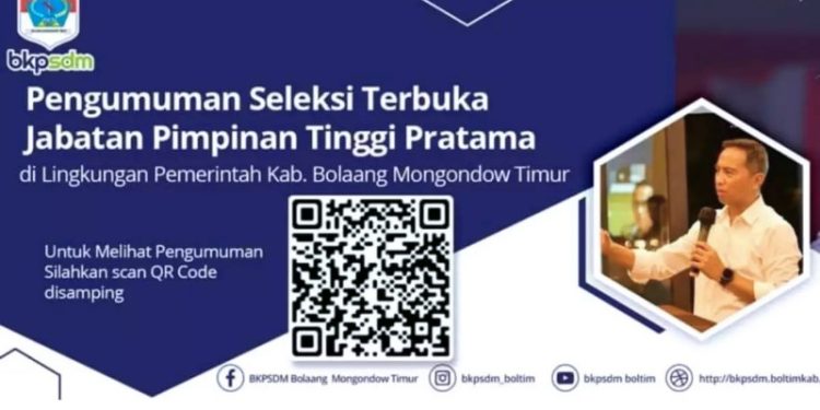 Pemkab Boltim Buka Seleksi 9 JPT Pratama