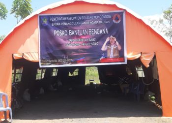 Bantu Korban Erupsi Gunung Ruang di Sitaro, Pemkab Bolmong Buka Posko Bantuan
