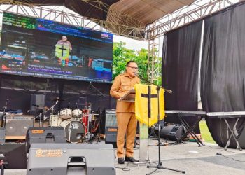 Pj Bupati Bolmong Limi Mokodompit Hadiri Ibadah Perayaan Paskah dan Hari Pemuda GMIBM 2024