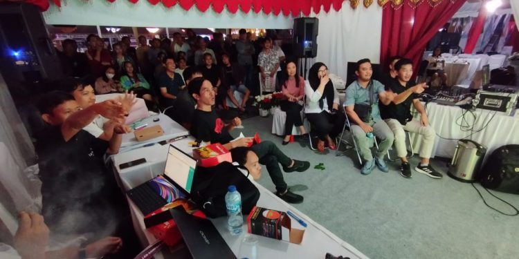 Nobar Timnas Indonesia, Stand KPU Boltim Dipadati Pengunjung