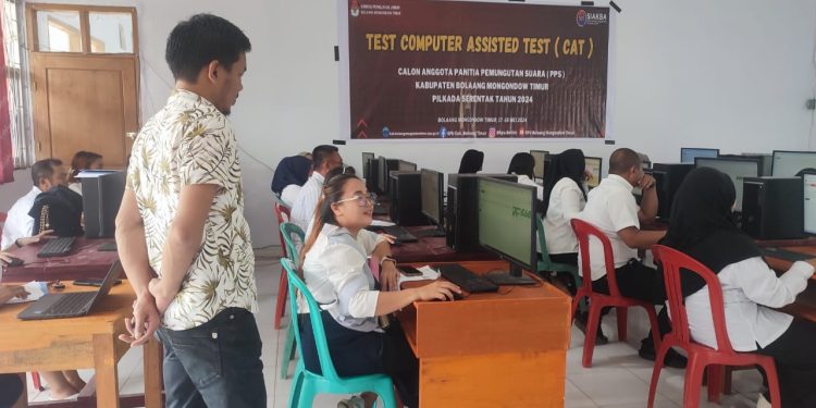 KPU Boltim Gelar Tes Tertulis Berbasis CAT Untuk Calon PPS Pilkada 2024