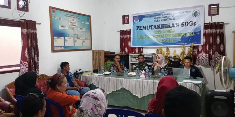 Pemdes Modayag III Gelar Pemutakhiran Data IDM dan SDGs Desa 2024