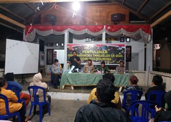 Pemdes Modayag III Bersama Kodim 1303 Bolmong dan Polres Boltim Gelar Penyuluhan Bahaya Narkoba TMMD ke-120
