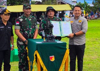 Wakili Bupati Boltim, Sekda Hadiri Upacara Penutupan TMMD ke-120