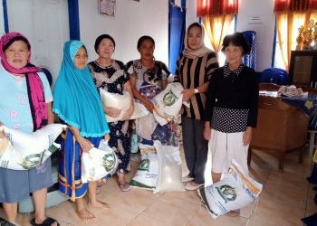 Pemdes Modayag II Salurkan Bantuan Pangan Beras Tahap VI