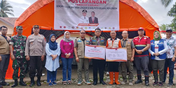 Pj Bupati Bolmong dampingi Tim BNPB Turun ke Lokasi Bencana