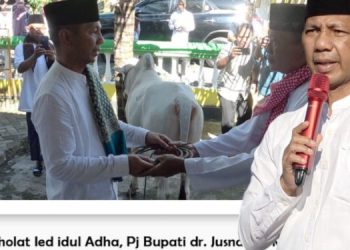 Pj Bupati dan Jajaran OPD Sholat Idul Adha di Lolak
