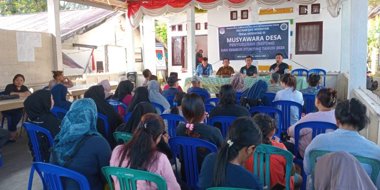 Susun RKPDes 2025 dan Rembuk Stunting, Pemdes Modayag III Gelar Musdes