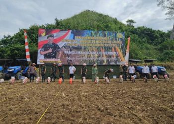 Sukseskan Program Jokowi, Pj Bupati Tanam Jagung Bersama Pangdam XIII/Merdeka